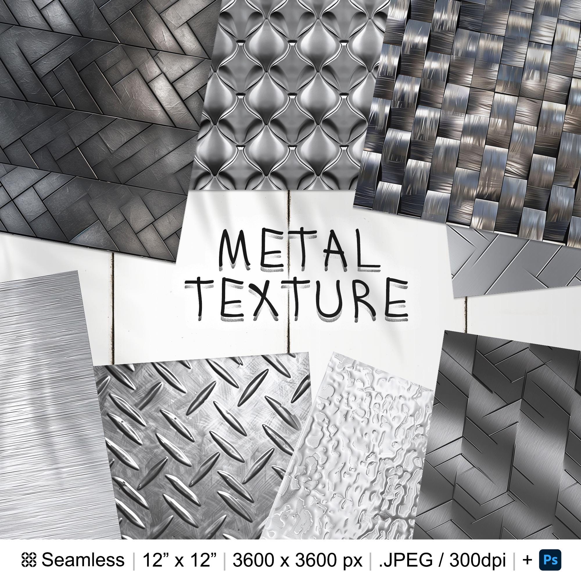 Pattern Metalic 160 Metal Seamless Pattern | Digital Seamless Pattern Metallic | 3d ...