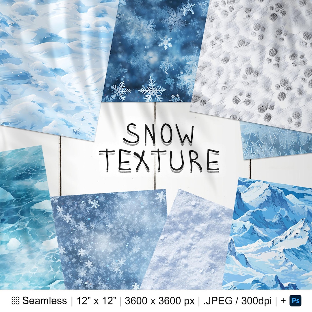 146 Snow Seamless Pattern | Winter Digital Seamless Pattern | 3d Snow ...