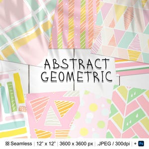 30 Abstract Seamless Pattern | Geometric Printable Digital Paper | Photoshop Abstract Patterns | Geometric Pattern | Hand Drawing Pattern