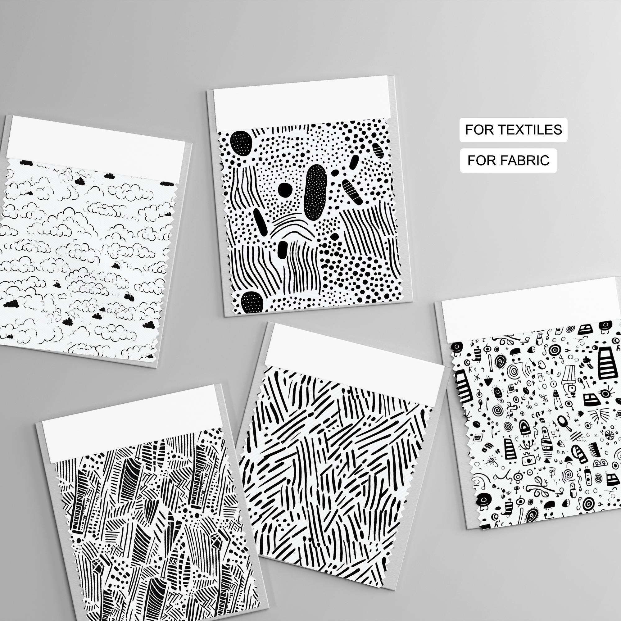 181 Doodle Seamless Pattern | Digital Seamless Pattern Hand Drawn | 3d ...