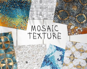 245 Mosaic Seamless Pattern | Digital Seamless Pattern Fresco | 3d Mural Digital Paper | Photoshop Mosaic Patterns | Patchwork Patterns