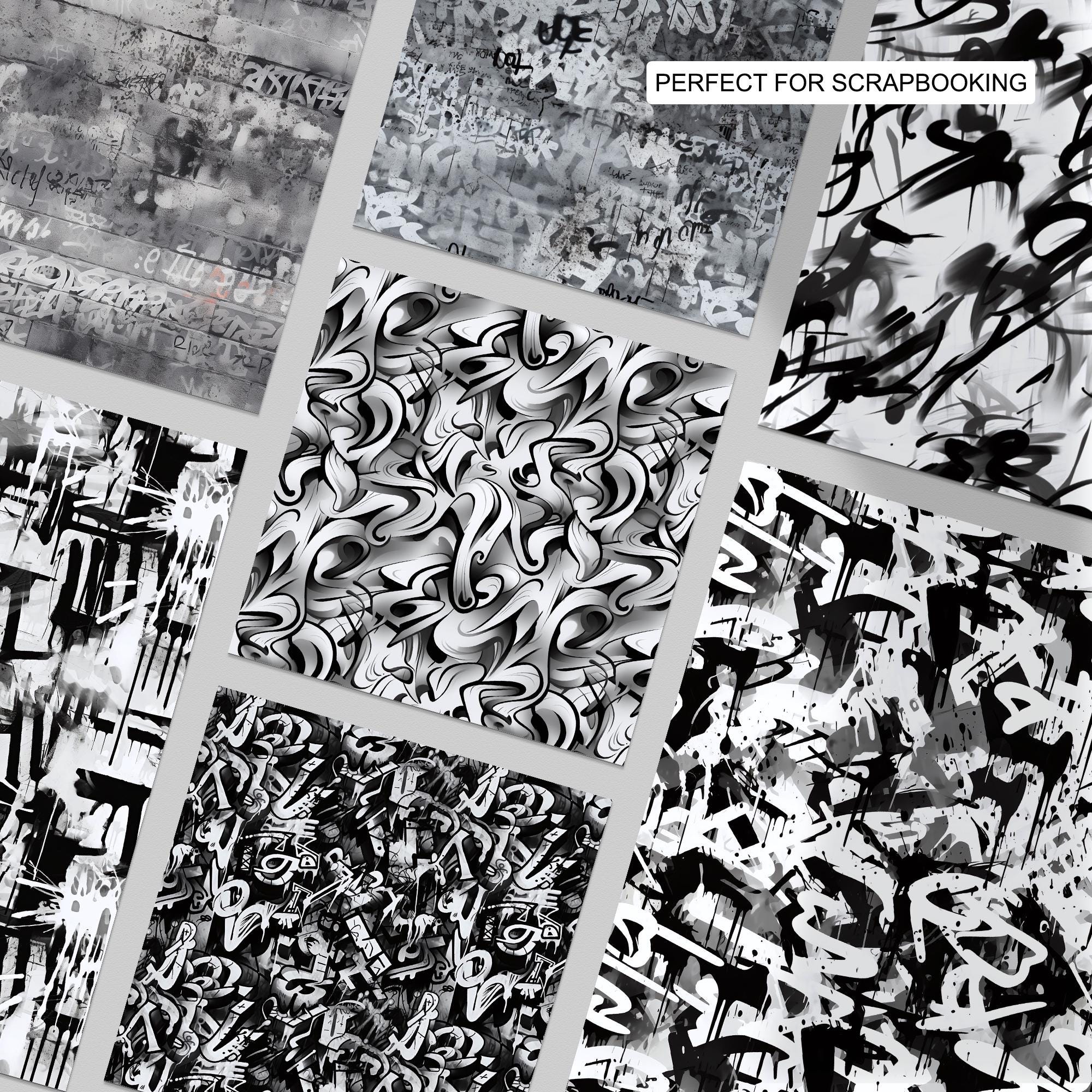 152 Calligraffiti 2 Seamless Pattern | Digital Seamless Pattern ...
