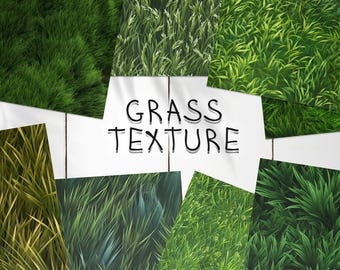 Naadloos graspatroon 109 | Digitaal naadloos patroon Wild Meadow | 3D-gras digitaal papier | Photoshop weelderig groen patroon | Photoshop-gras
