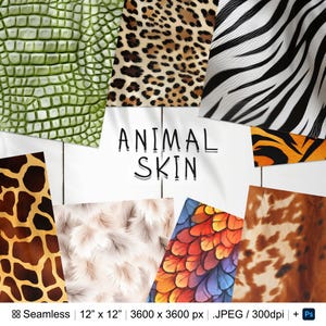 113 Animal Print Seamless Pattern Background | Digital Seamless Pattern Animals | Animal Print Digital Paper | Photoshop Cheetah Patterns
