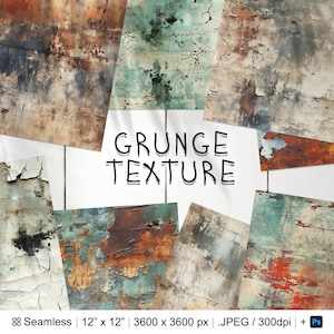 125 Grunge Seamless Pattern / Digital Seamless Pattern Old Wall / 3d Grunge Digital Paper / Photoshop Grunge Walls Patterns / Urban Patterns