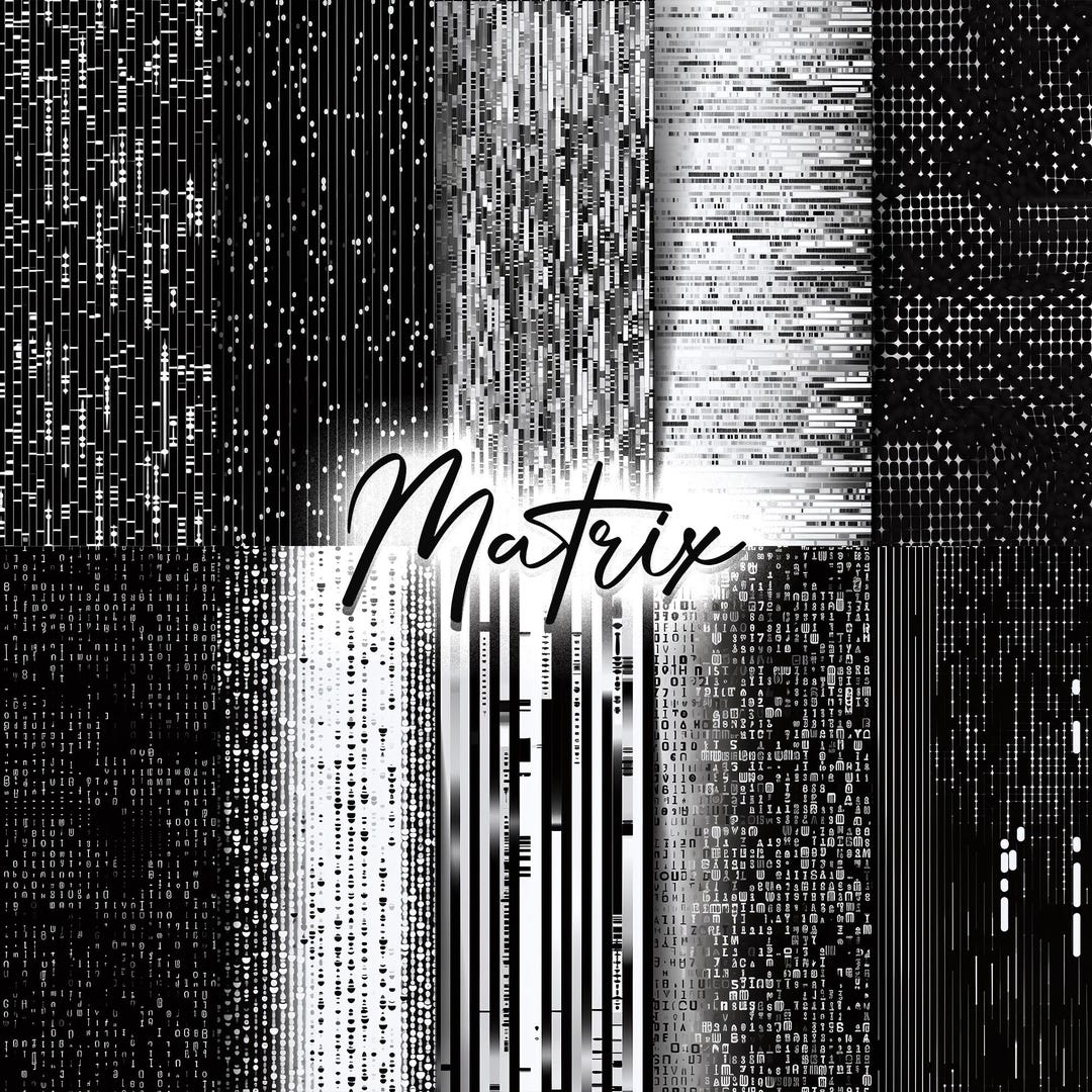 Matrix Seamless Pattern Digital Seamless Pattern Binary Code 3d Matrix ...