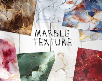 May include: A set of 8 seamless digital paper patterns featuring various marble textures with gold accents. The patterns are 12 inches by 12 inches and 3600 pixels by 3600 pixels. The patterns are in JPEG format and 300 dpi.