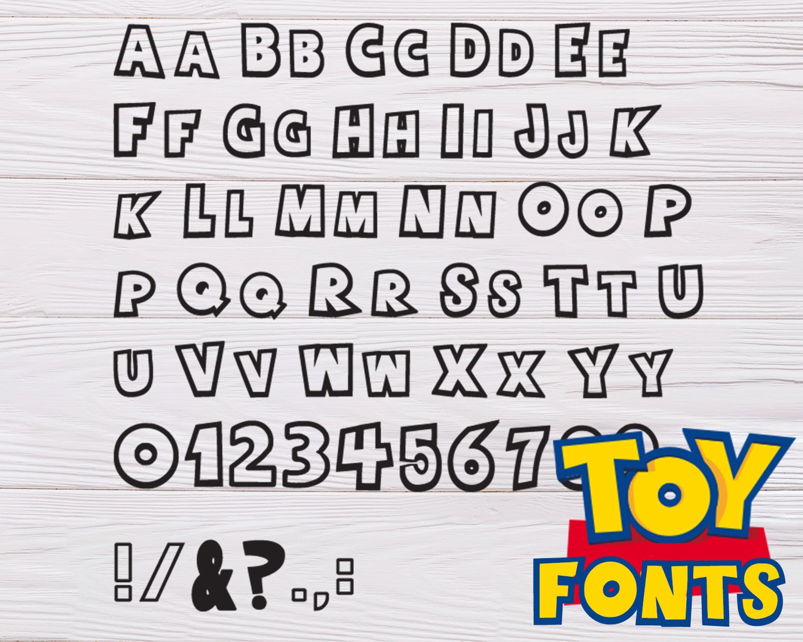 TOY STORY FONT svg toy story alphabet toy story numbers toy Etsy