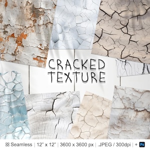 102 Cracked Seamless Pattern | Digital Seamless Pattern Dry Earth Cracks | 3d Cracked Stone Digital Paper | Photoshop Cracked Ice Patterns