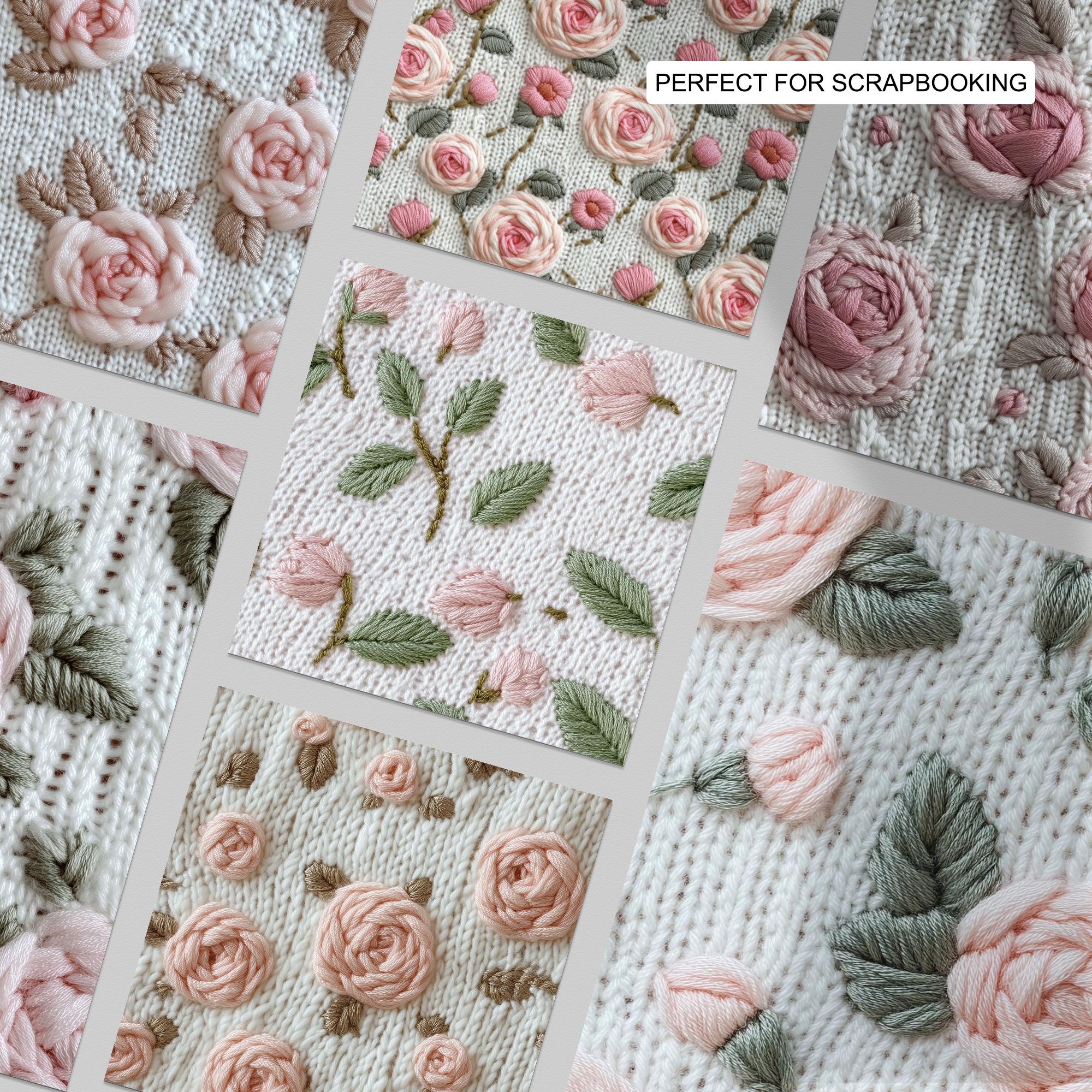 20 Dusty Rose Seamless Pattern | Roses Embroidery Digital Seamless ...