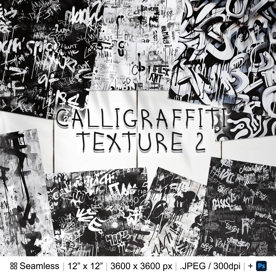 152 Calligraffiti 2 Seamless Pattern | Digital Seamless Pattern ...