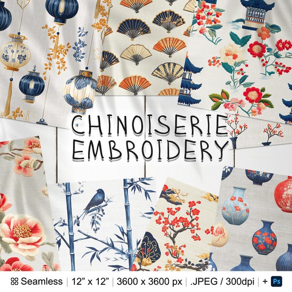 Chinoiserie Embroidery - Etsy