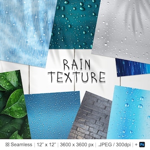 104 Rain Seamless Pattern | Digital Seamless Pattern Drizzle | 3d Rain Digital Paper | Photoshop Raindrops Patterns | Photoshop Heavy Rain