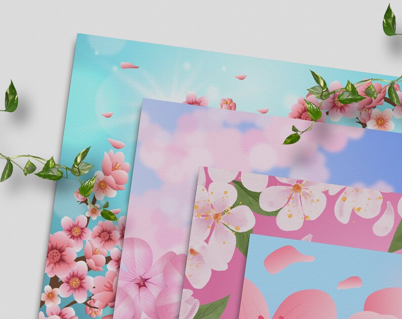 28 Cherry Blossom Background Spring Background Japanese - Etsy