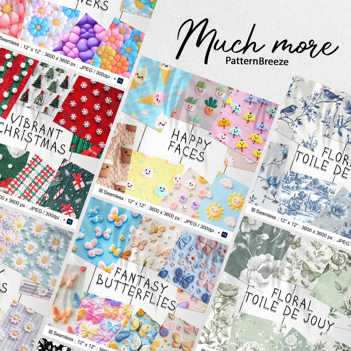 32 French Blue Floral Toile De Jouy Seamless Pattern Backgrund | Toile ...