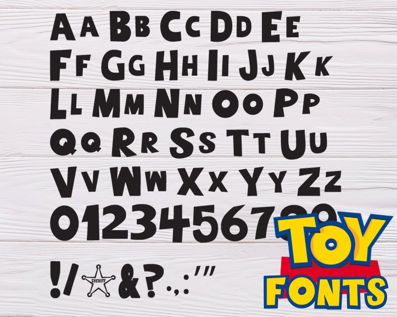 Toy Story Font Alphabet : Toy story logo fonts in use.
