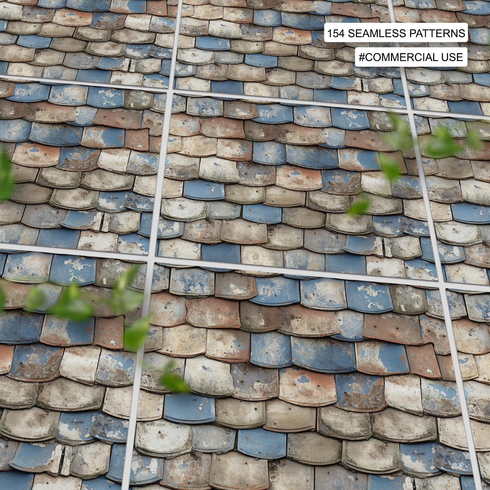 Pattern Material Rooof 154 Roof Seamless Pattern | Digital Seamless Metal Roof Textures | 3d ...