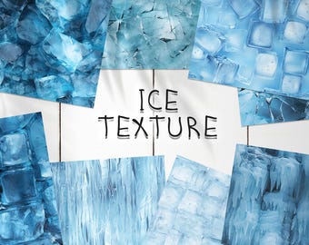 135 naadloze ijspatroonachtergrond | Digitaal naadloos ijspatroon | 3D-gebarsten digitaal papier | Photoshop Frosted Ice | IJsblokjespatroon