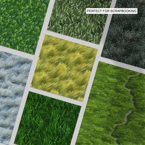 109 Grass Seamless Pattern | Digital Seamless Pattern Wild Meadow | 3d ...