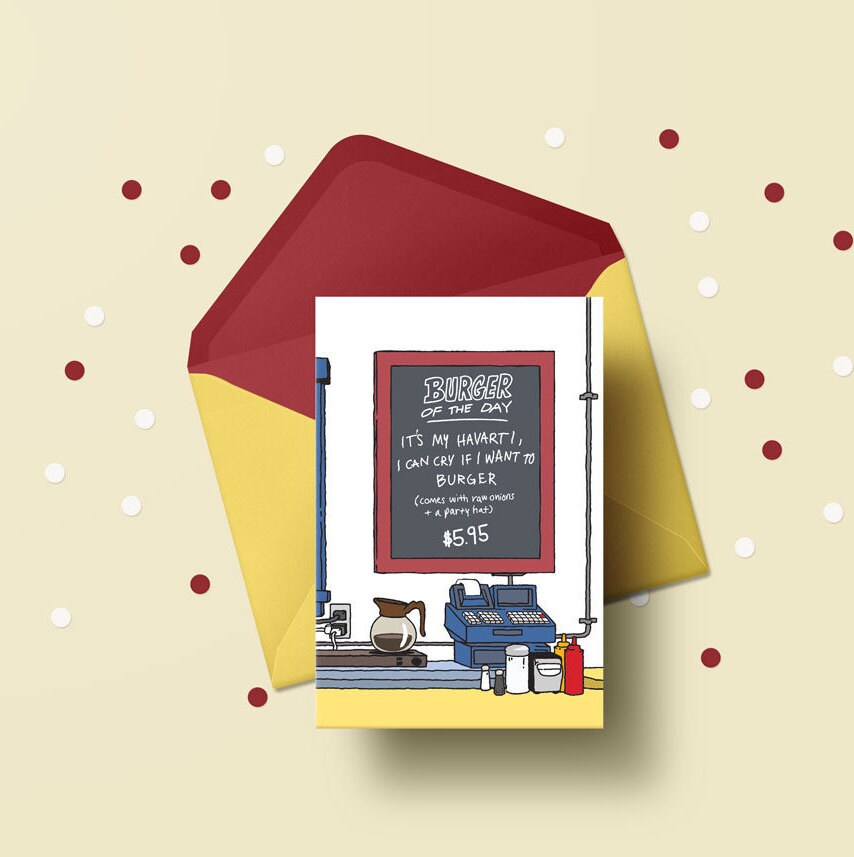 Bob's Burgers Birthday Card Burger of the Day Custom Greeting Card - Etsy