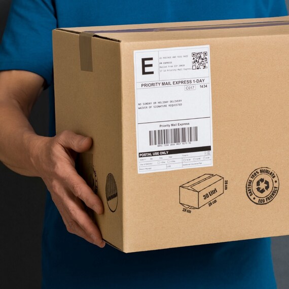 New Shipping Label USPS Flat Rate Priority Box Only Etsy