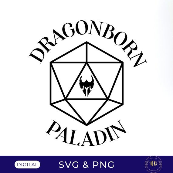 DND Dragonborn Paladin SVG PNG Cricut Svg D & D Cut File Etsy