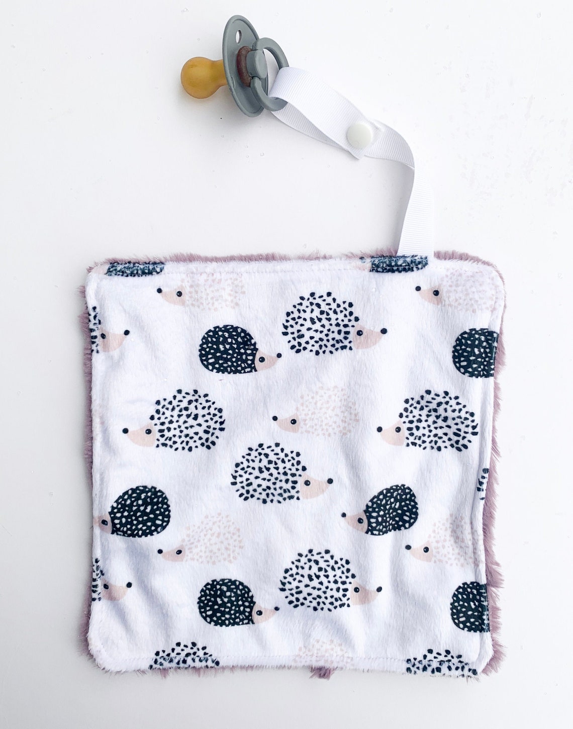 Mini Pacifier Lovey. Lovey Hedgehog. Pacifier Clip. Pacifier Etsy