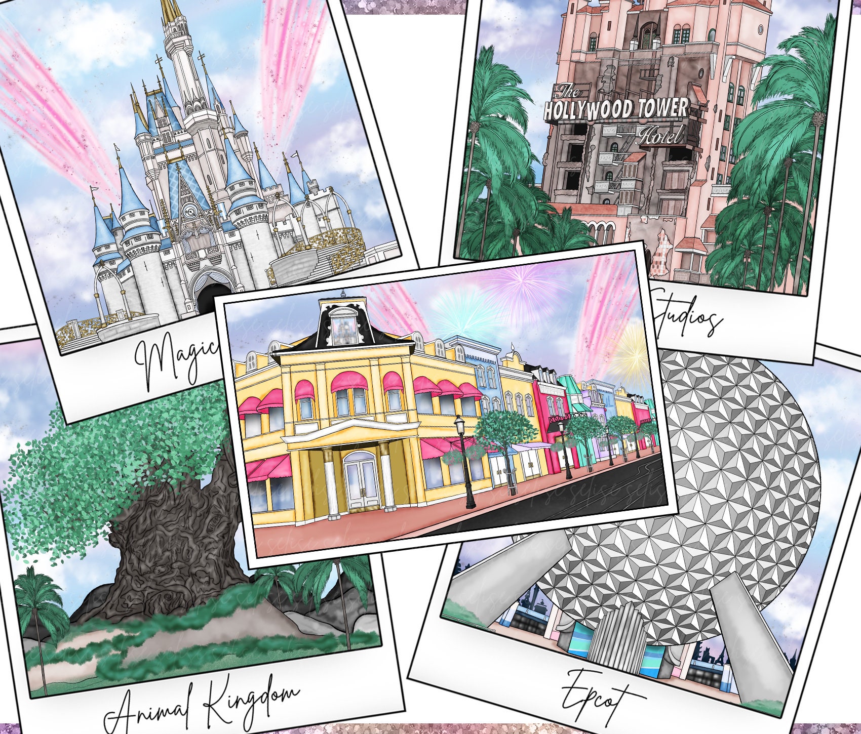 Magical World Day Scenes Digital Clip Art Fashion Etsy Magical World Day Scenes Digital Clip Art Fashion Etsy