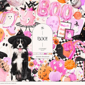 BOO Clipart Digital Download Hand Drawn Illustration - Etsy