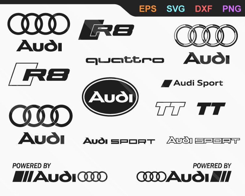 14 Audi Vector Files Ready For Plotter Cutter Cricut Etsy