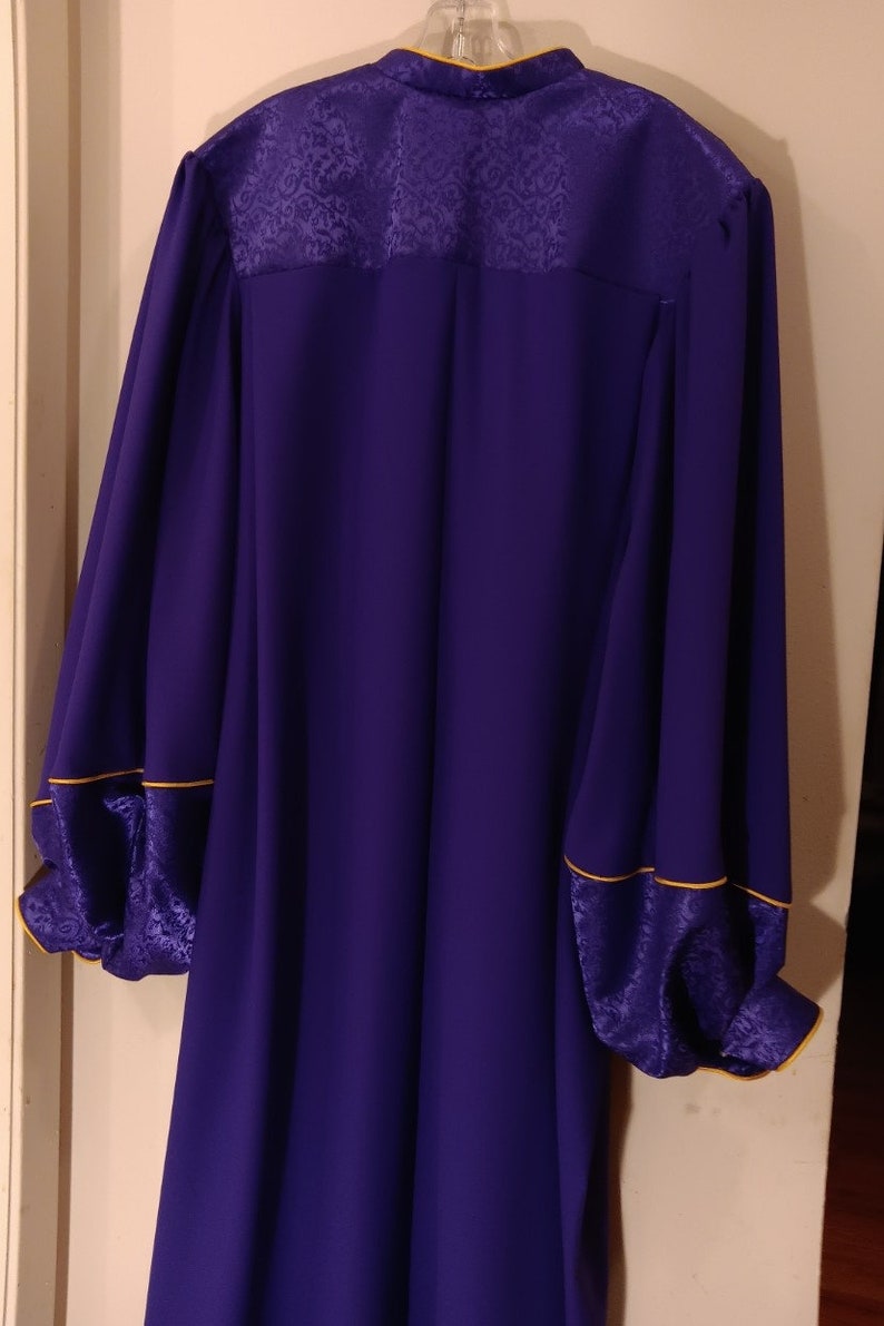 Priest Yoke Robe ROYAL PURPLE CHURCH Robe for Evangelist, Soloist, Choir Director ...