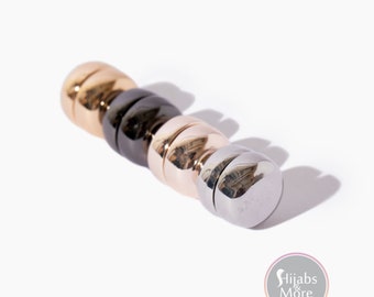 Magnetic Hijab Pins: Black, Gold, Rose Gold & Silver [Variety 4-Pack]