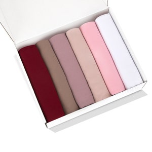 6 PCS Chiffon Hijabs Set | Chiffon Hijab Essentials Gift Box | Best Eid Gift Box | Hijabi Gift Ideas | Gifts For Muslim Women