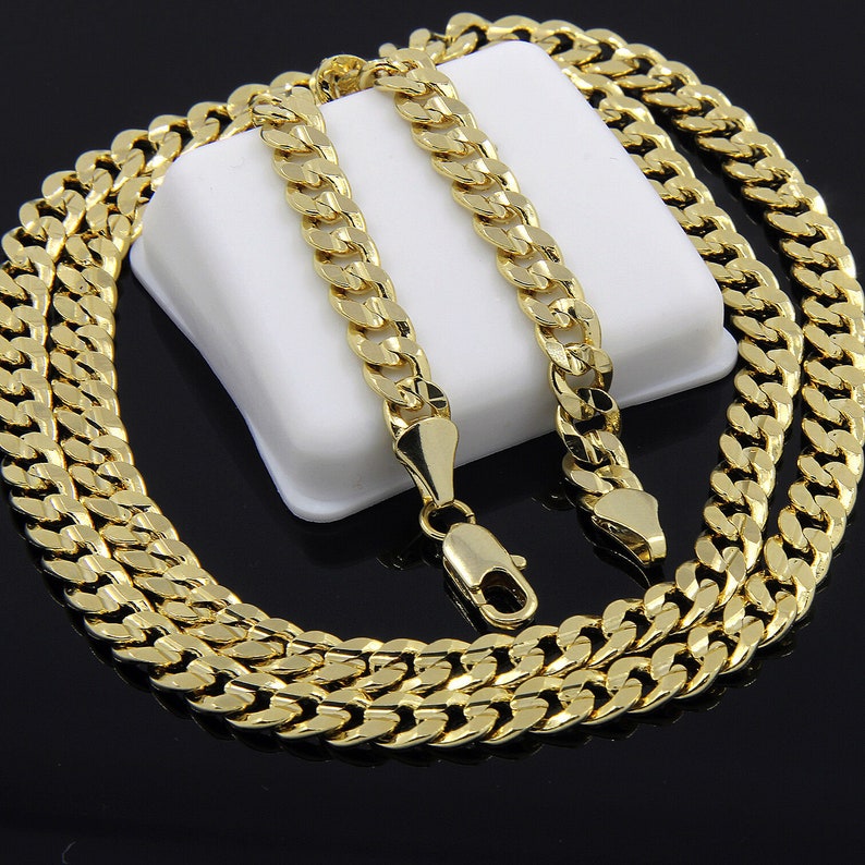 Custom 14k Men/'s Gold Plated Block Virgin Mary Pendant Hip-Hop Cz Pendant 24 Cuban Chain Necklace