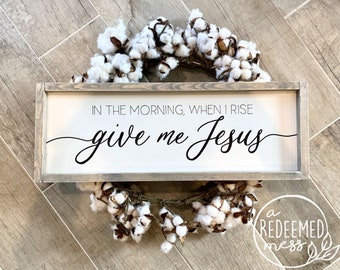 Give Me Jesus Sign: Hand-Painted Christian Home Decor.