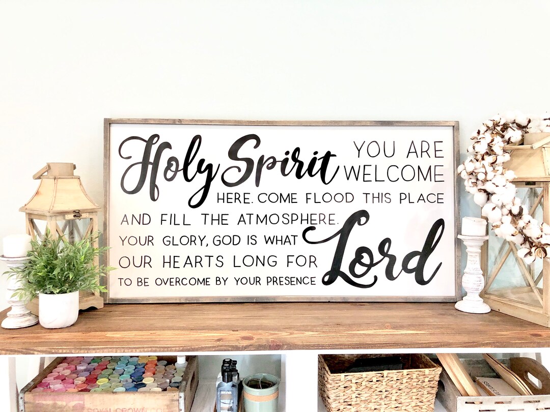 Holy Spirit Rustic Sign