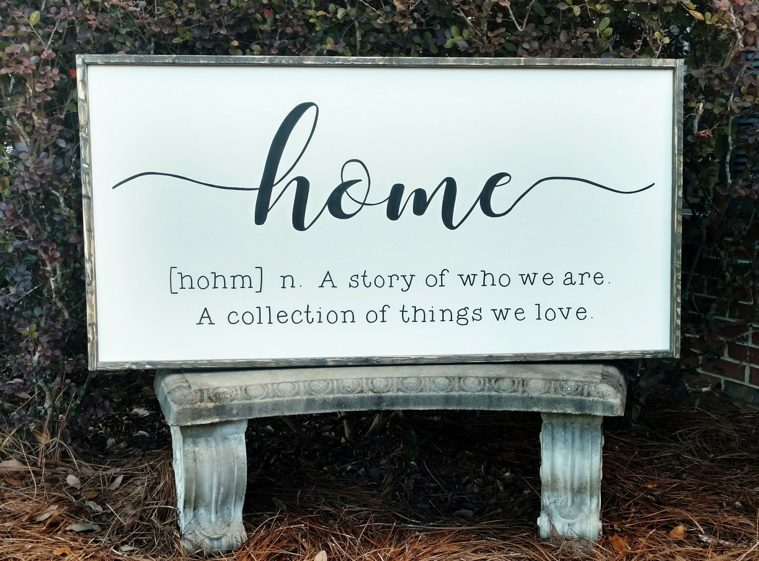 Home Sign Home Definition Sign Home Sweet Home Large Sign Etsy