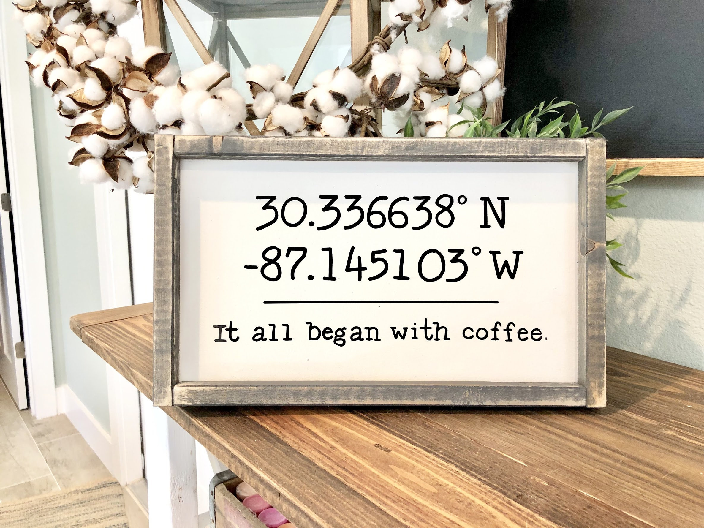 custom coordinates sign, anniversary gift, coordinates sign