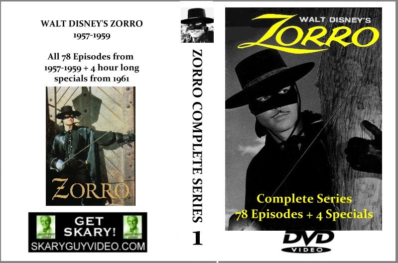 ZORRO Complete Series 1957-59 + Specials 11 DVD Set - Etsy