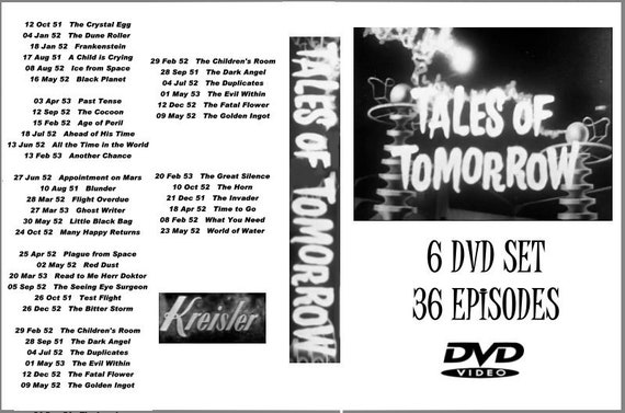 趣味 TALES OF TOMORROW NO.6 Tales of Tomorrow 6 DVD SET 36 Episodes 1951-1953 Sci Fi