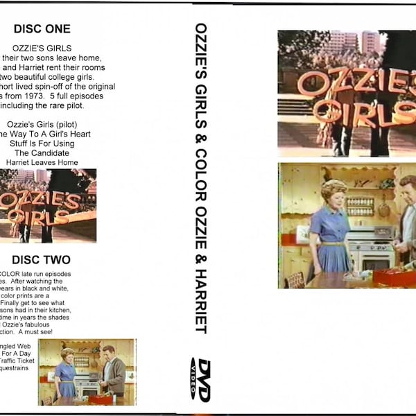 OZZIE'S GIRLS 1973 Rare Tv Series + Rare Color Episodes Of Ozzie And Harriet DVD