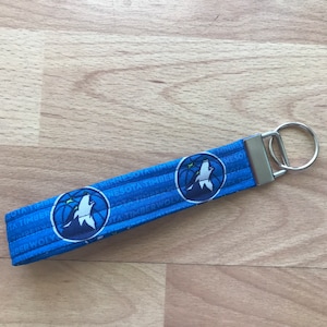 Minnesota Timberwolves NBA Basketball Key Fob Keychain Wristlet Keyfob