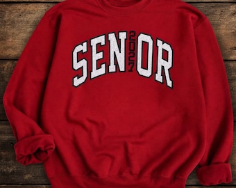 Custom Senior 2027 Glitter Applique/Embroidered Tank Top, T-shirt, Sweatshirt