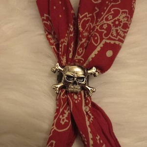 Skull and Crossbones Neckerchief Slide