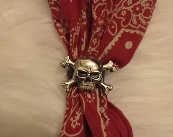 Skull and Crossbones Neckerchief Slide