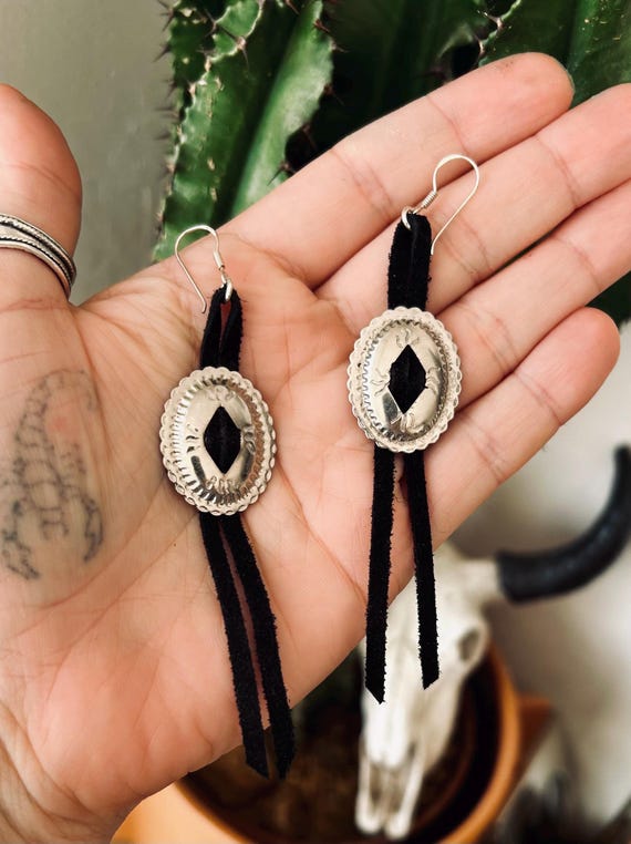 Boucles d'oreilles Western pour Femme Boucles d'oreilles Concho Vintage