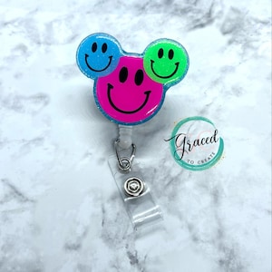 Smiley Face Badge Reel