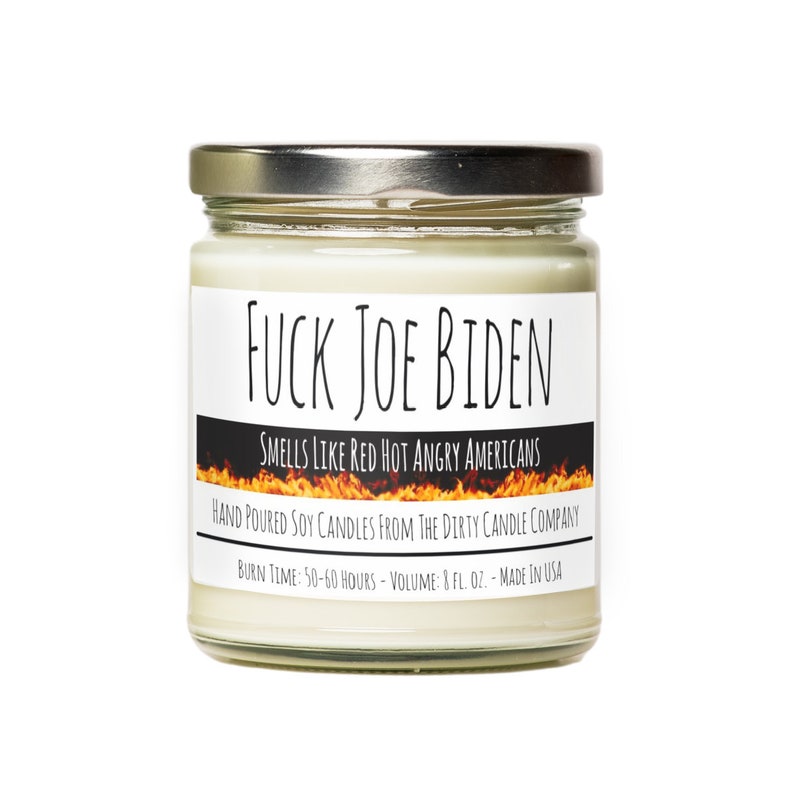 Fuck Joe Biden™ Hand-Poured Soy Candle - Funny Gag Gift - Democrat Gift - Republican Gift - Gift for Conservative - FJB - Fake News 