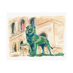 Art Institute of Chicago Art Print, Chicago Landmark Art, Chicago Art Print, Art Institute Lion, Travel Art Print, Museum Art