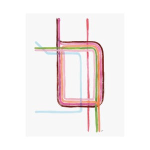 Art de la boucle de Chicago, boucle d'aquarelle de Chicago, impression d'art de Chicago, impression de carte de Chicago, art minimaliste, impression d'art abstrait, mur de la galerie de Chicago